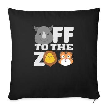 zoo - Housse de coussin décorative 45 x 45 cm - noir - Devant