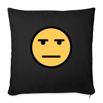 Face Whatever Annoyed Looing Face - Housse de coussin décorative 45 x 45 cm - noir - Devant