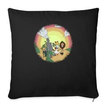 Zauberer von Oz Yellow Brick Road - Sofakissenbezug 45 x 45 cm - Schwarz - Vorne