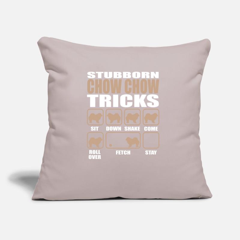 Conception de Chow Chow Stubborn Housse de coussin décorative 45 x 45 cm