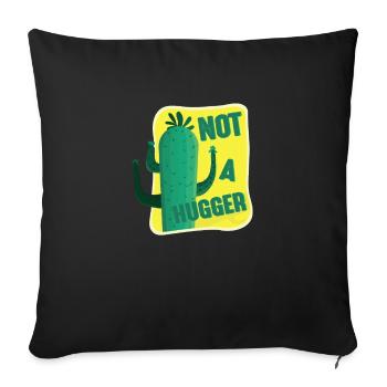 Pas un Hugger Cactus - Housse de coussin décorative 45 x 45 cm - noir - Devant