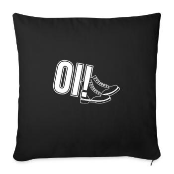 Oi Punk design, Gift for Skinheads, Ska and - Sofa pillowcase 17,3'' x 17,3'' (45 x 45 cm) - black - Front