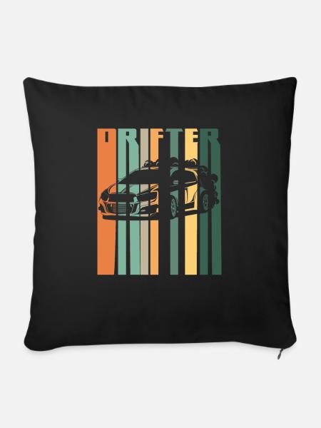 Drifter Auto Drifting Auto - Sofakissenbezug 45 x 45 cm - Schwarz