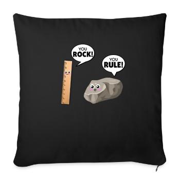 Vous rockez vous régnez - Housse de coussin décorative 45 x 45 cm - noir - Devant