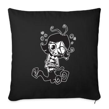 Verrückter Vampir - Sofakissenbezug 45 x 45 cm - Schwarz - Vorne