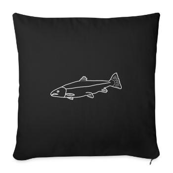 Saumon linéaire - Housse de coussin décorative 45 x 45 cm - noir - Devant