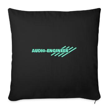 Gift for Engineer - Sofa pillowcase 17,3'' x 17,3'' (45 x 45 cm) - black - Front