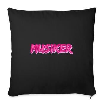 Musician as a job - Sofa pillowcase 17,3'' x 17,3'' (45 x 45 cm) - black - Front