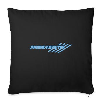 Gift for youth workers - Sofa pillowcase 17,3'' x 17,3'' (45 x 45 cm) - black - Front