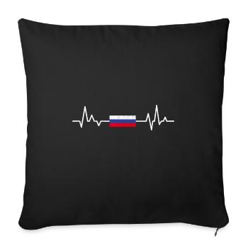Russie - Housse de coussin décorative 45 x 45 cm - noir - Devant