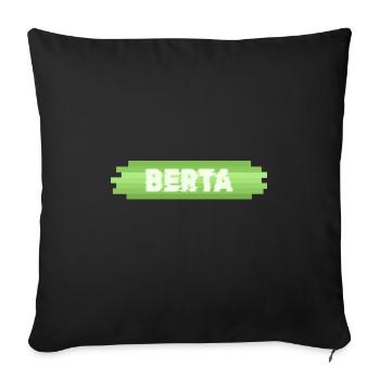 Idée cadeau Berta - Housse de coussin décorative 45 x 45 cm - noir - Devant