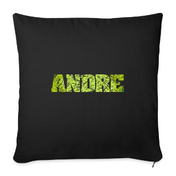 Andre - Housse de coussin décorative 45 x 45 cm - noir - Devant