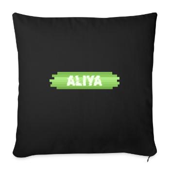 Gift for Aliya - Sofa pillowcase 17,3'' x 17,3'' (45 x 45 cm) - black - Front