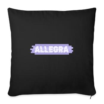 Allegra - Sofa pillowcase 17,3'' x 17,3'' (45 x 45 cm) - black - Front