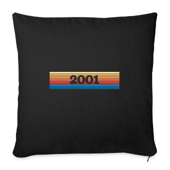 Rainbow 2001 - Sofa pillowcase 17,3'' x 17,3'' (45 x 45 cm) - black - Front