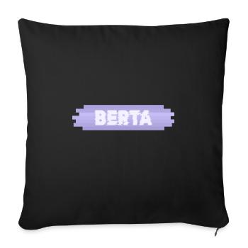 Berta als Mutter - Sofakissenbezug 45 x 45 cm - Schwarz - Vorne