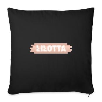 First name Lilotta - Sofa pillowcase 17,3'' x 17,3'' (45 x 45 cm) - black - Front