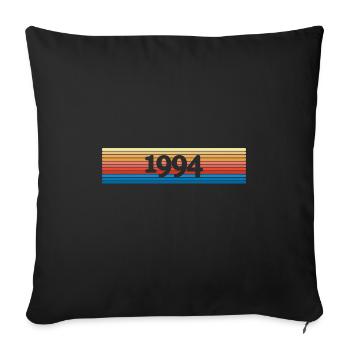 Year 1994 - Sofa pillowcase 17,3'' x 17,3'' (45 x 45 cm) - black - Front