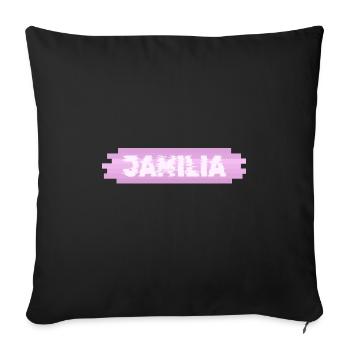 Jamili as a woman's name - Sofa pillowcase 17,3'' x 17,3'' (45 x 45 cm) - black - Front