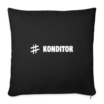 Hashtag Pastry Of Social Media - Sofa pillowcase 17,3'' x 17,3'' (45 x 45 cm) - black - Front