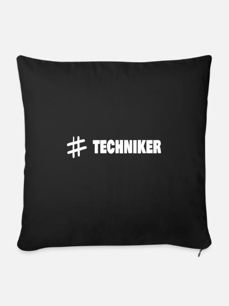 Techniker - Sofakissenbezug 45 x 45 cm - Schwarz