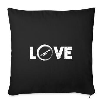 Sporty Hobby Leidenschaft Trompete - Sofakissenbezug 45 x 45 cm - Schwarz - Vorne