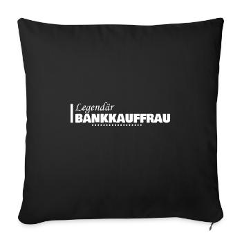Bank clerk - Sofa pillowcase 17,3'' x 17,3'' (45 x 45 cm) - black - Front