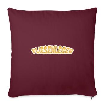 Mosaïque de tâches - Housse de coussin décorative 45 x 45 cm - bordeaux - Devant