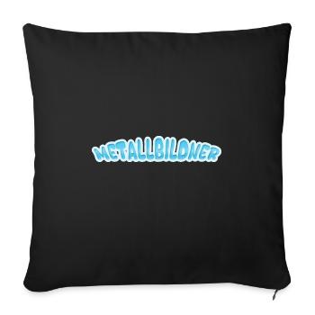 Gift for metal sculptors - Sofa pillowcase 17,3'' x 17,3'' (45 x 45 cm) - black - Front