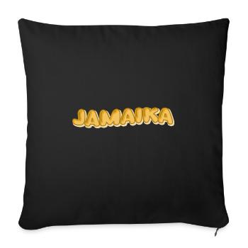 Jamaica as a holiday - Sofa pillowcase 17,3'' x 17,3'' (45 x 45 cm) - black - Front