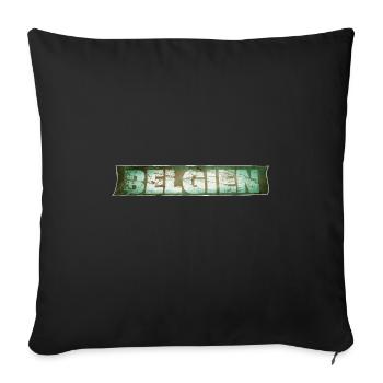 Belgium - Sofa pillowcase 17,3'' x 17,3'' (45 x 45 cm) - black - Front