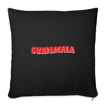 Guatemala as a holiday - Sofa pillowcase 17,3'' x 17,3'' (45 x 45 cm) - black - Front