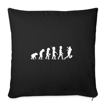 Football evolution - Sofa pillowcase 17,3'' x 17,3'' (45 x 45 cm) - black - Front