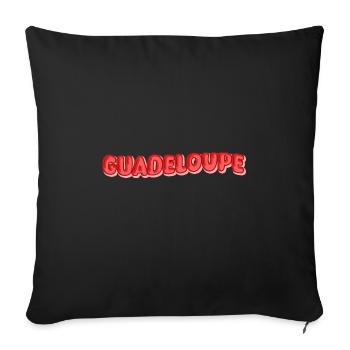 Guadeloupe as a holiday - Sofa pillowcase 17,3'' x 17,3'' (45 x 45 cm) - black - Front