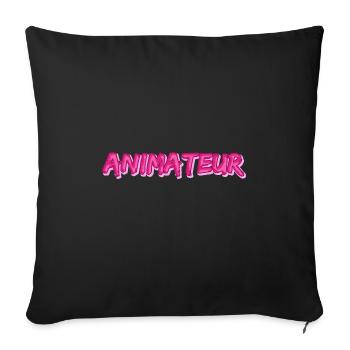Animateur en tant que métier - Housse de coussin décorative 45 x 45 cm - noir - Devant