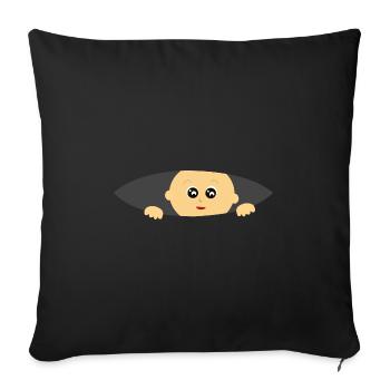 Pregnancy Pregnant Infant - Sofa pillowcase 17,3'' x 17,3'' (45 x 45 cm) - black - Front