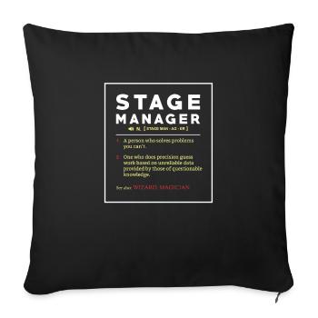 Régisseur T-shirt Cadeau - Housse de coussin décorative 45 x 45 cm - noir - Devant
