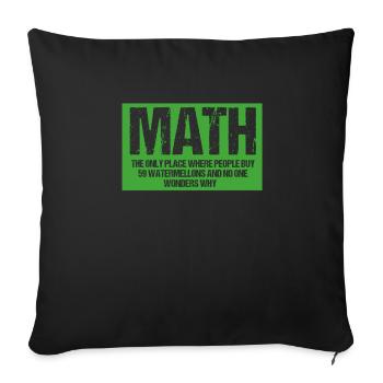 Funny Math - Cadeau - Chemise - Housse de coussin décorative 45 x 45 cm - noir - Devant