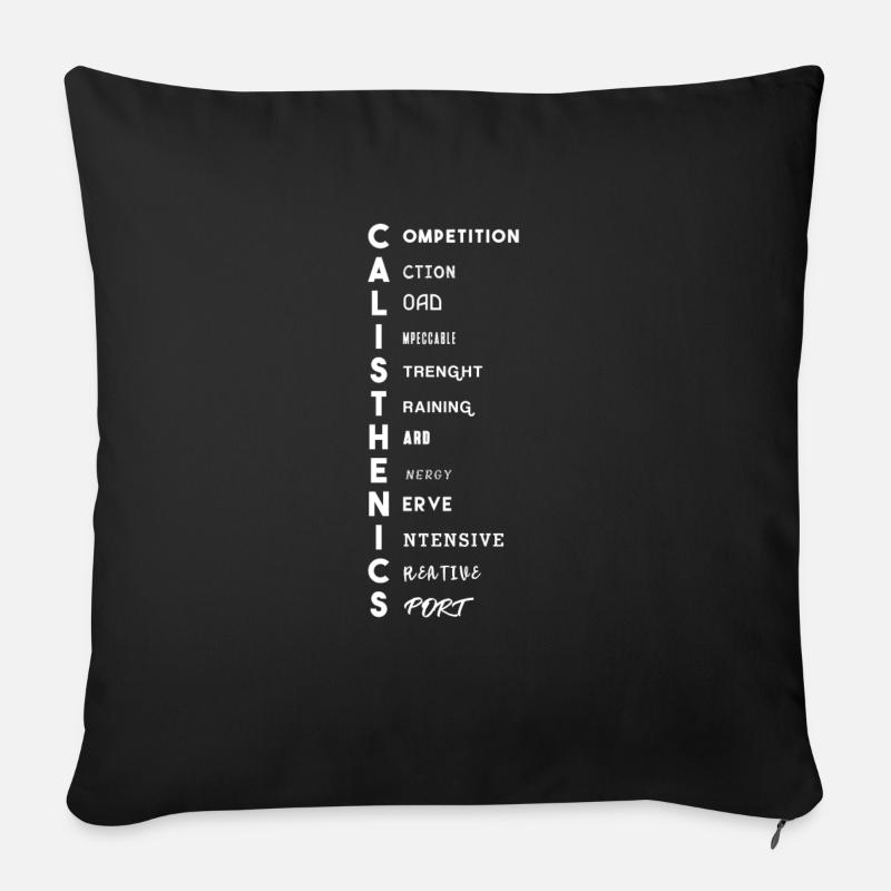 Calisthenics Shirt - Geschenk - Sofakissenbezug 45 x 45 cm - Schwarz