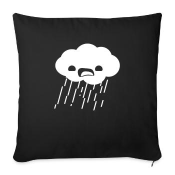 Rain Cloud Sad Feeling Gift Rain Crying - Sofa pillowcase 17,3'' x 17,3'' (45 x 45 cm) - black - Front