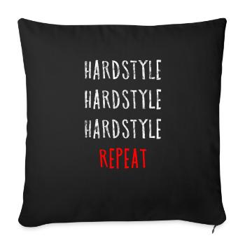 Hardstyle - Sofakissenbezug 45 x 45 cm - Schwarz - Vorne