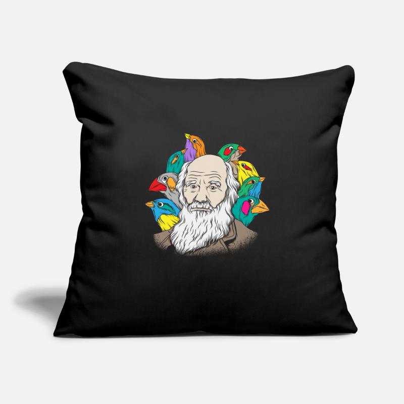 Charles Darwin Portrait Geschenk Evolution Sofakissenbezug 45 x 45 cm