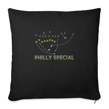 Philly Special American Football - Sofa pillowcase 17,3'' x 17,3'' (45 x 45 cm) - black - Front