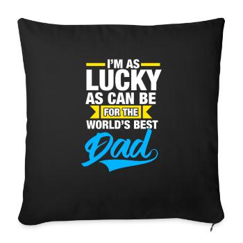 World's Best Dad - Sofa pillowcase 17,3'' x 17,3'' (45 x 45 cm) - black - Front