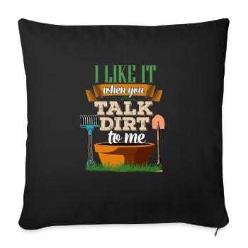 Chemise de jardinage drôle - Housse de coussin décorative 45 x 45 cm - noir - Devant