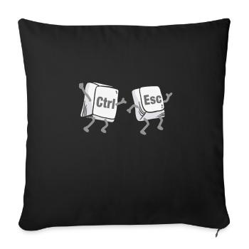 Ctrl Esc Keyboard - Sofa pillowcase 17,3'' x 17,3'' (45 x 45 cm) - black - Front
