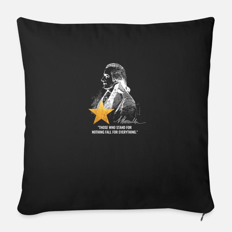 Alexander Hamilton US Gründervater - Sofakissenbezug 45 x 45 cm - Schwarz