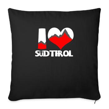 Südtirol South Tirol - Sofa pillowcase 17,3'' x 17,3'' (45 x 45 cm) - black - Front