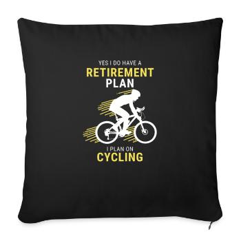 Retirement Bicycle - Sofa pillowcase 17,3'' x 17,3'' (45 x 45 cm) - black - Front