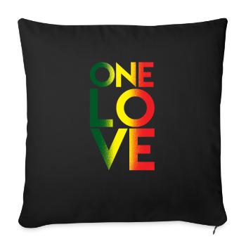 One Love - Sofa pillowcase 17,3'' x 17,3'' (45 x 45 cm) - black - Front